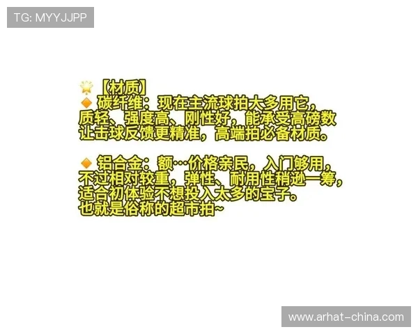 羽毛球装备选购指南：如何选择适合自己的球拍推荐与技巧分享