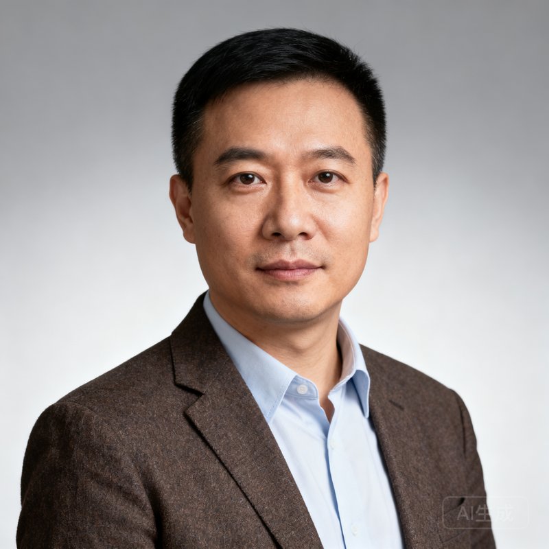 PT视讯高级项目经理何大伟半身肖像，身着商务休闲装，展现项目统筹管理者的干练形象